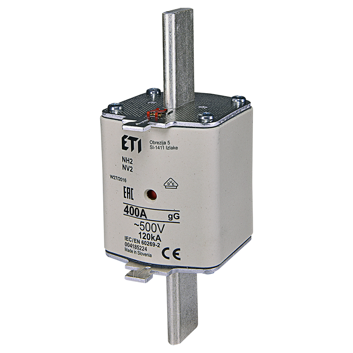 TOPLJIVI UMETAK NOŽASTI NV2 Gg | 400A | ETI