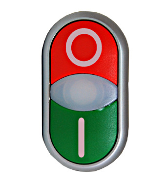 DVOSTRANO TIPKALO CRVENO/ZELENO I/0 | MM216700 SCHRACK